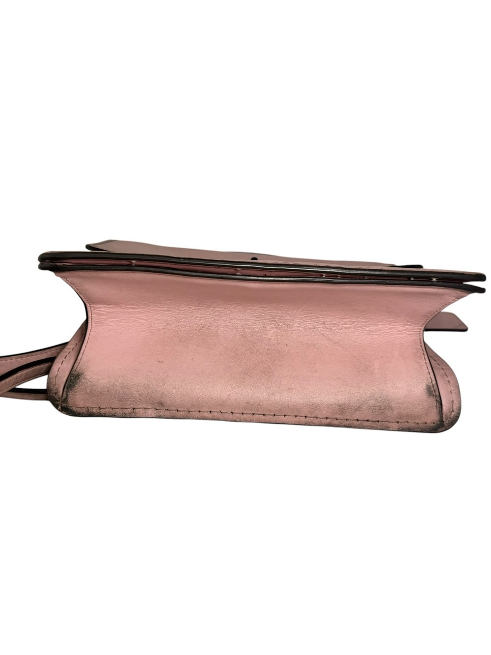Coach Pink Leather Parker Top Handle Bag Pewter Turnlock - Picture 7 of 9